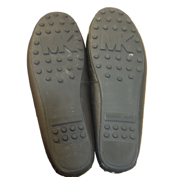 Michael Kors Black Leather Flat Loafers Moccasins With Bow Work Shoes Size 8.5 - Picture 7 of 7